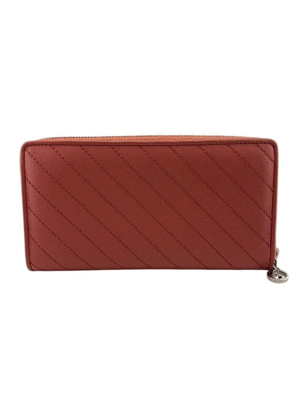 Gucci Blondie Leather Zip Around Wallet Red